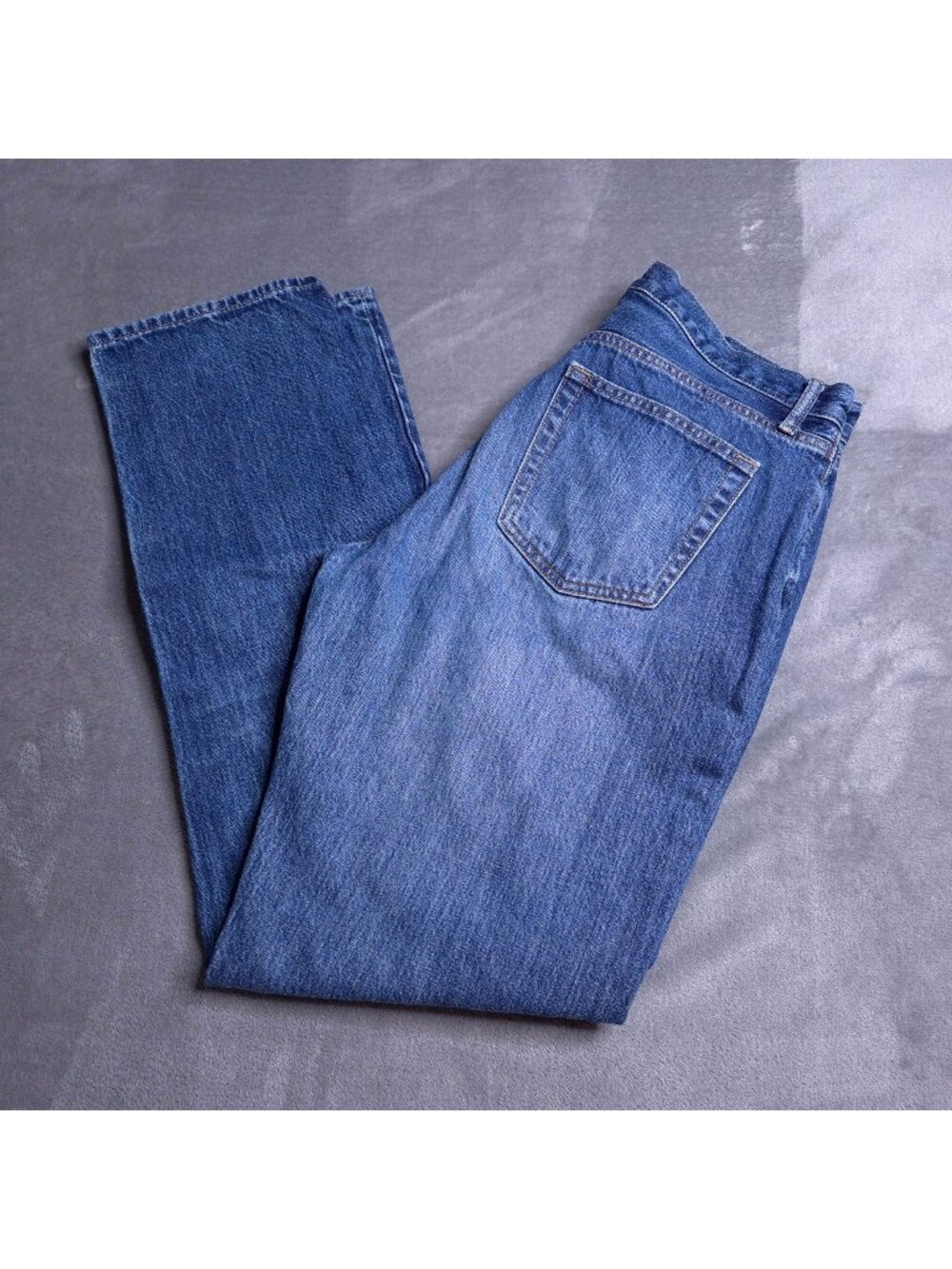 Uniqlo Mens Straight Leg Jeans 33 Medium Wash Casual Imperfect